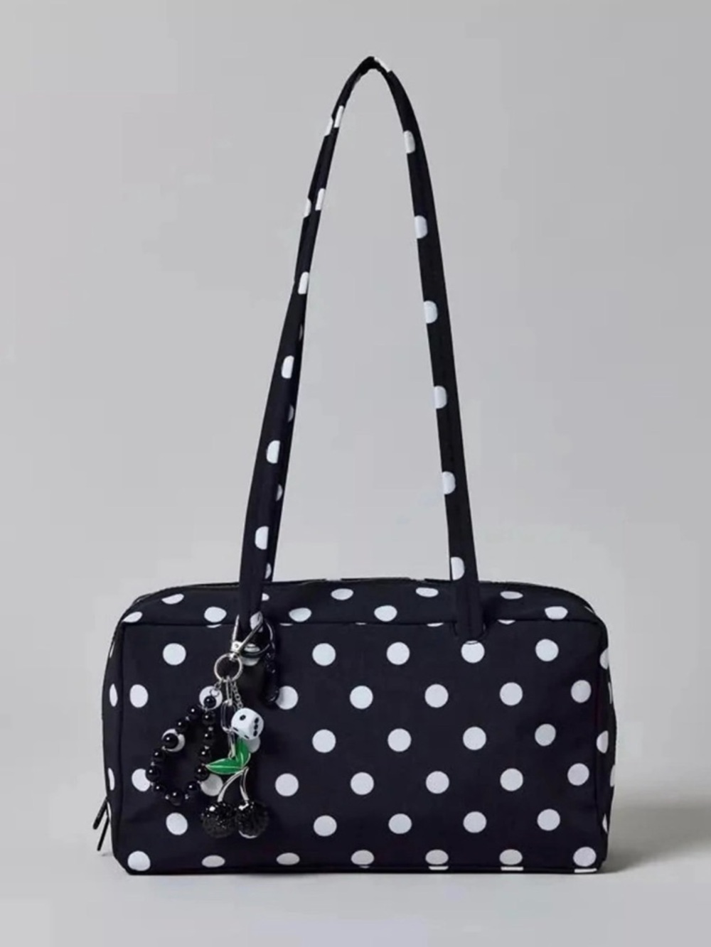 Baggu black and white regular bowler bag